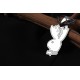 Glorria 925k Sterling Silver Men Playboy Silver Necklace Glorria 925k Sterling Silver Men Playboy Silver Necklace