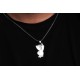 Glorria 925k Sterling Silver Men Playboy Silver Necklace Glorria 925k Sterling Silver Men Playboy Silver Necklace