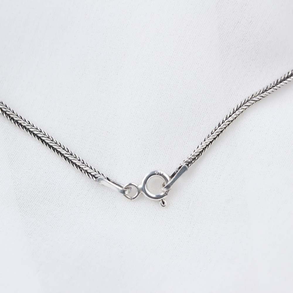 Glorria 925k Sterling Silver Men Dollar Necklace