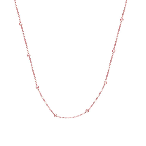 Glorria 925k Sterling Silver Rose Ball Chain Glorria 925k Sterling Silver Rose Ball Chain