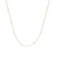Glorria 14k Solid Gold 42cm Ball Force Chain Necklace