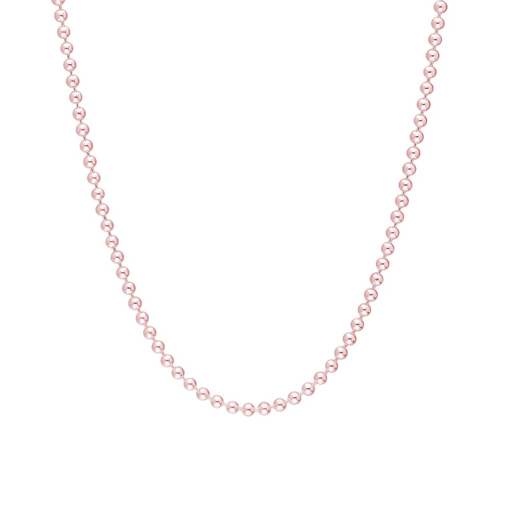 Glorria 925k Sterling Silver Rose Ball Chain