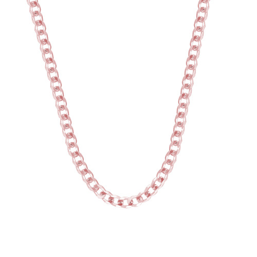 Glorria 925k Sterling Silver Rose Straight Thick Chain Glorria 925k Sterling Silver Rose Straight Thick Chain