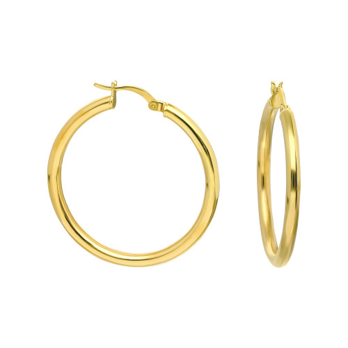 Glorria 925k Sterling Silver 3 cm Slim Circle Earring Glorria 925k Sterling Silver 3 cm Slim Circle Earring