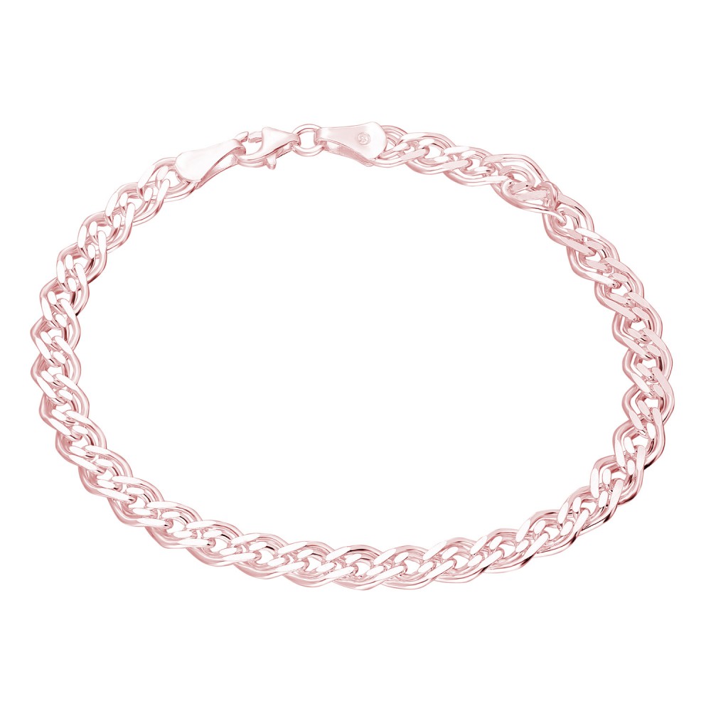 Glorria 925k Sterling Silver Rose Bar Chain Bracelet Glorria 925k Sterling Silver Rose Bar Chain Bracelet