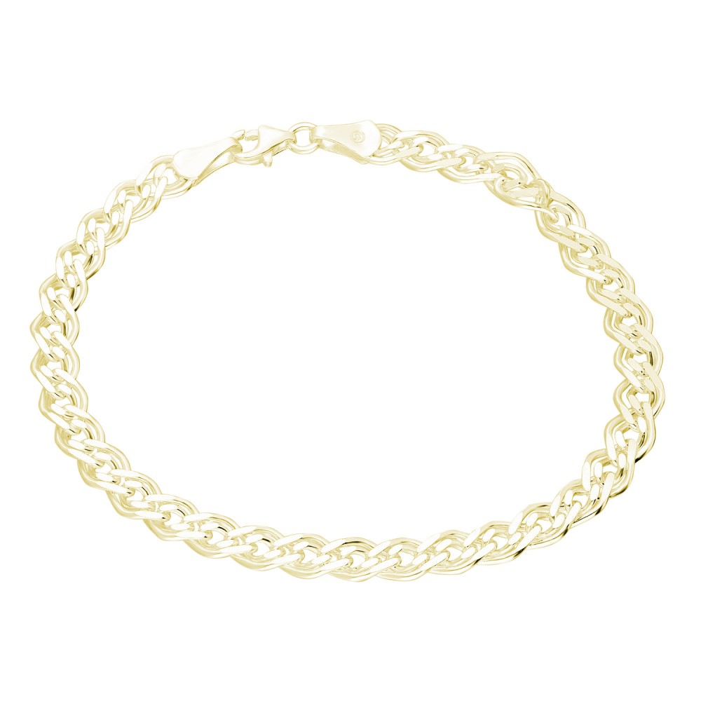 Glorria 925k Sterling Silver Yellow Bar Chain Bracelet