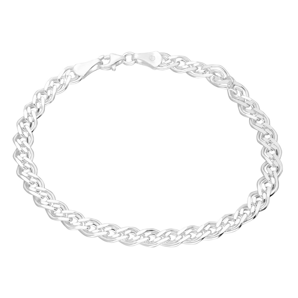 Glorria 925k Sterling Silver Bar Chain Bracelet Glorria 925k Sterling Silver Bar Chain Bracelet