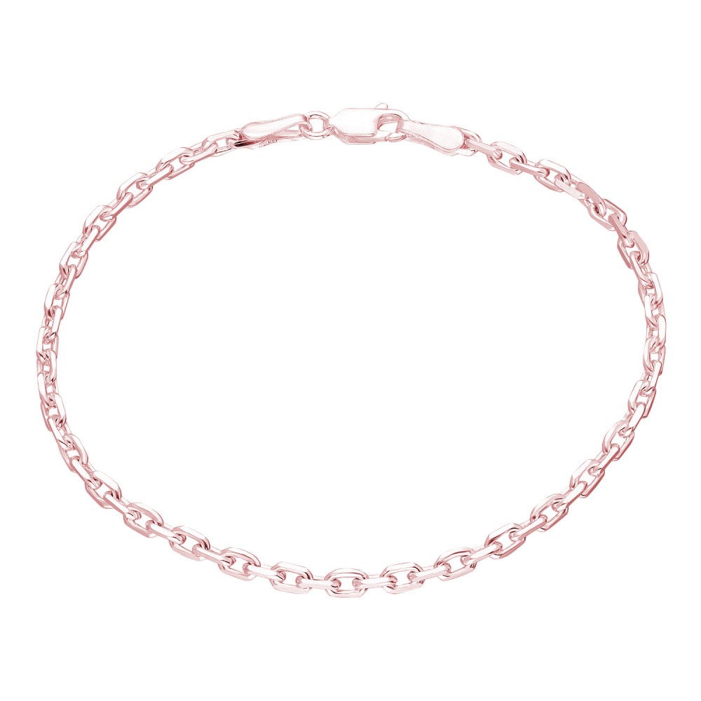 Glorria 925k Sterling Silver Rose Forsa Chain Bracelet