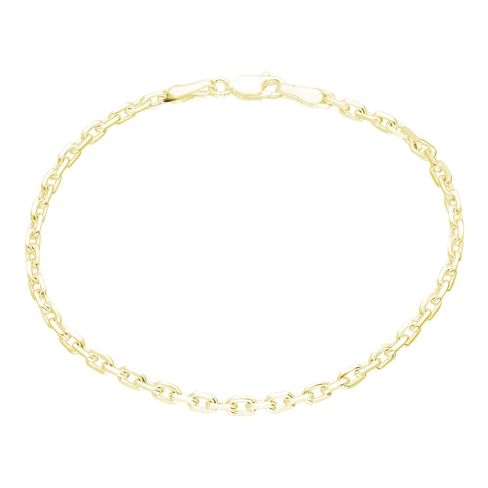 Glorria 925k Sterling Silver Yellow Forsa Chain Bracelet