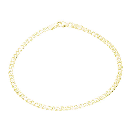 Glorria 925k Sterling Silver Yellow Curb Chain Bracelet Glorria 925k Sterling Silver Yellow Curb Chain Bracelet