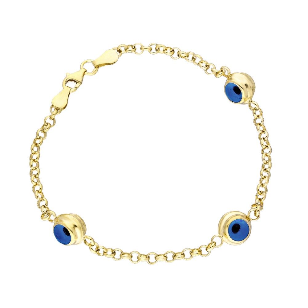 Glorria 925k Sterling Silver Yellow Eye Bracelet