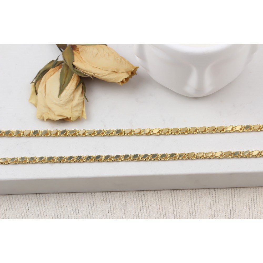 Glorria 925k Sterling Silver Barley Scale Chain Necklace Glorria 925k Sterling Silver Barley Scale Chain Necklace