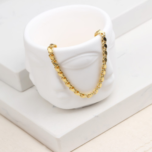 Glorria 925k Sterling Silver Barley Scale Chain Necklace