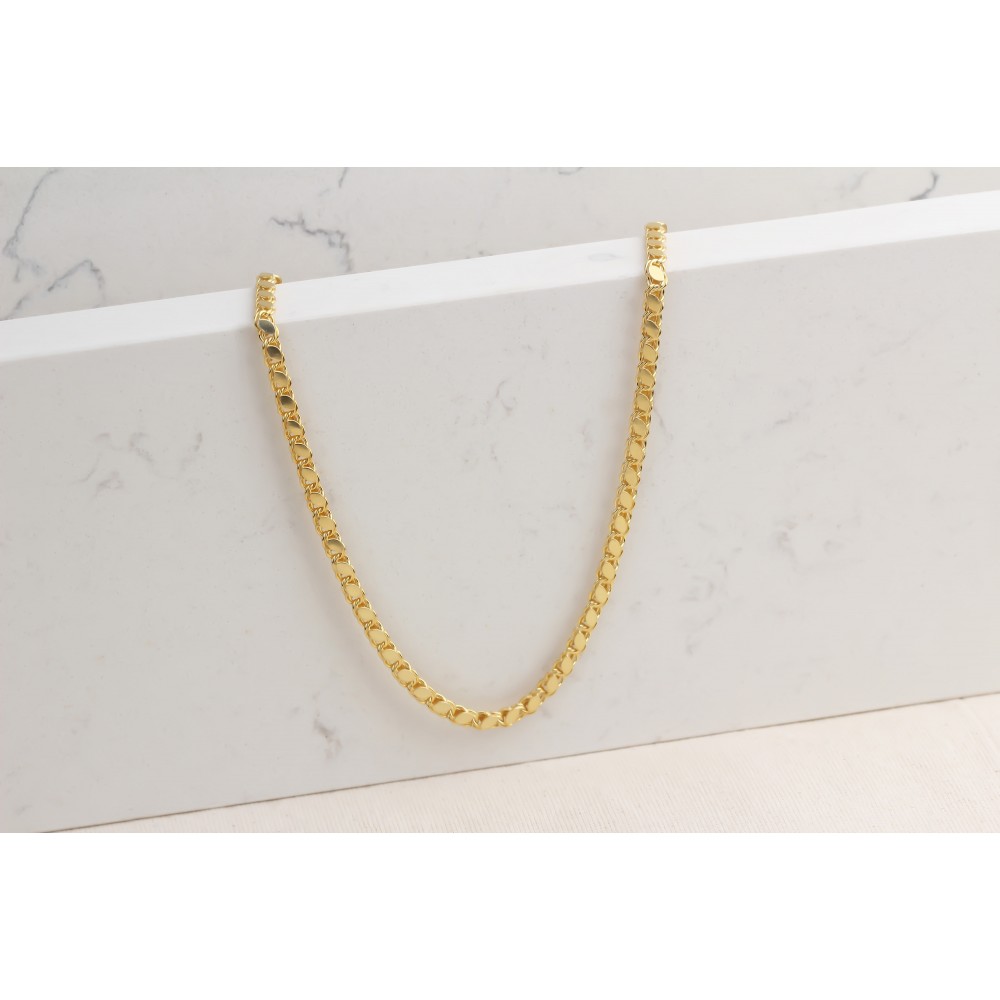 Glorria 925k Sterling Silver Barley Scale Chain Necklace Glorria 925k Sterling Silver Barley Scale Chain Necklace