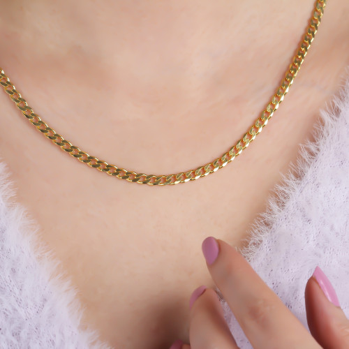 Glorria 925k Sterling Silver Curb Chain Necklace Glorria 925k Sterling Silver Curb Chain Necklace