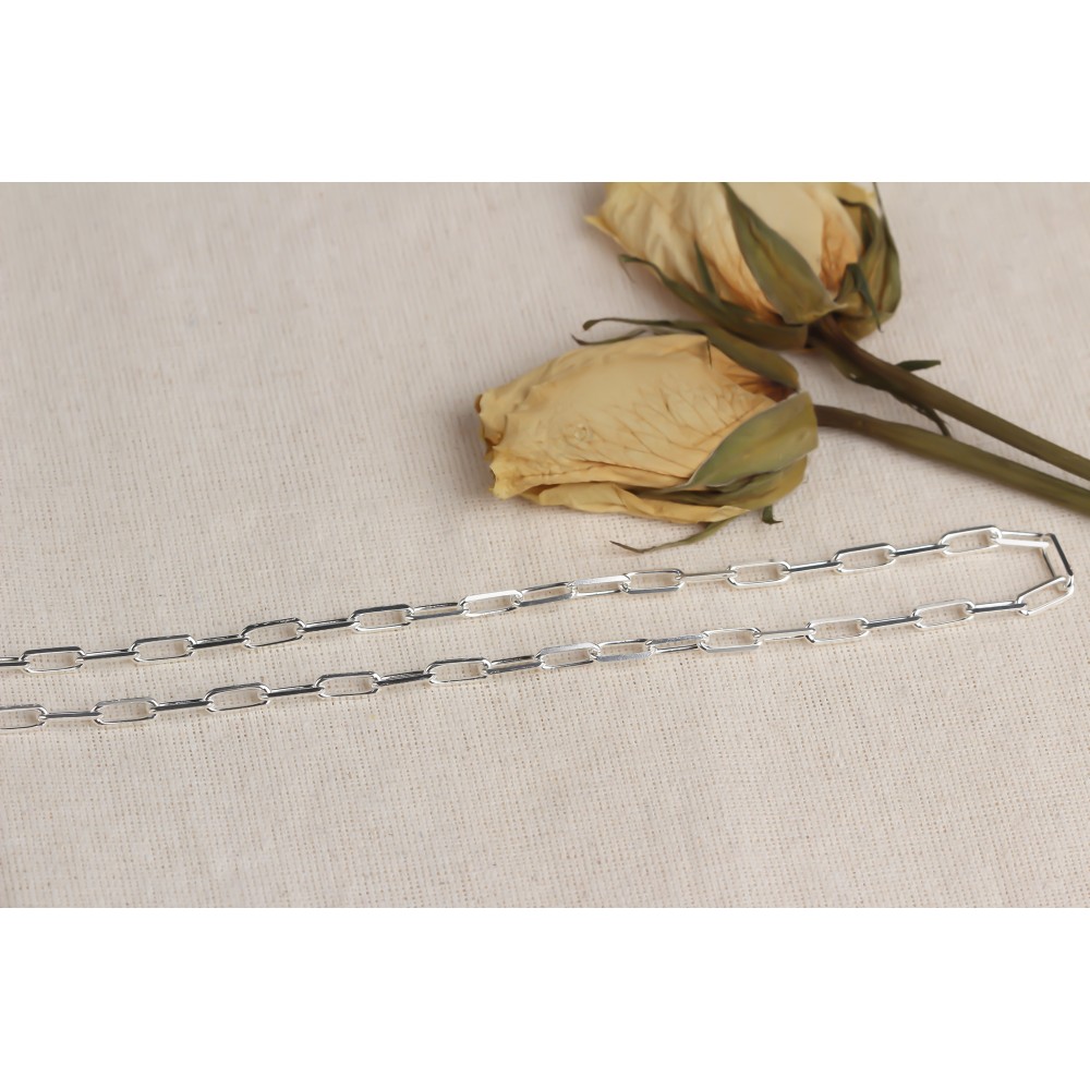 Glorria 925k Sterling Silver Link Chain Necklace