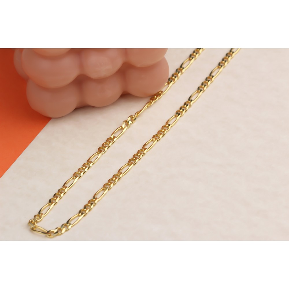 Glorria 925k Sterling Silver Figaro Chain Necklace Glorria 925k Sterling Silver Figaro Chain Necklace