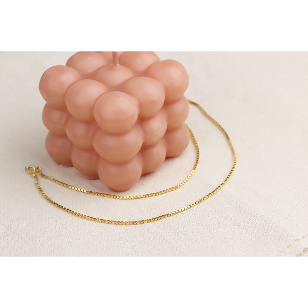 Glorria 925k Sterling Silver Cube Chain Necklace Glorria 925k Sterling Silver Cube Chain Necklace