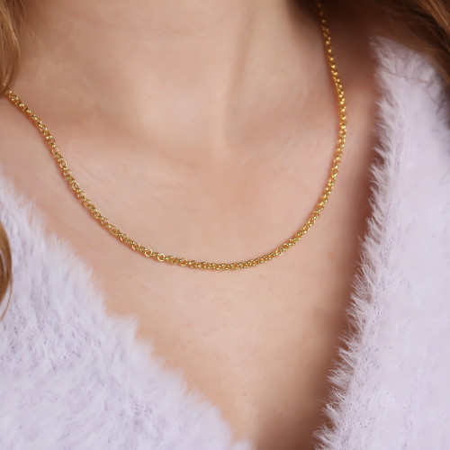 Glorria 925k Sterling Silver Doc Chain Necklace