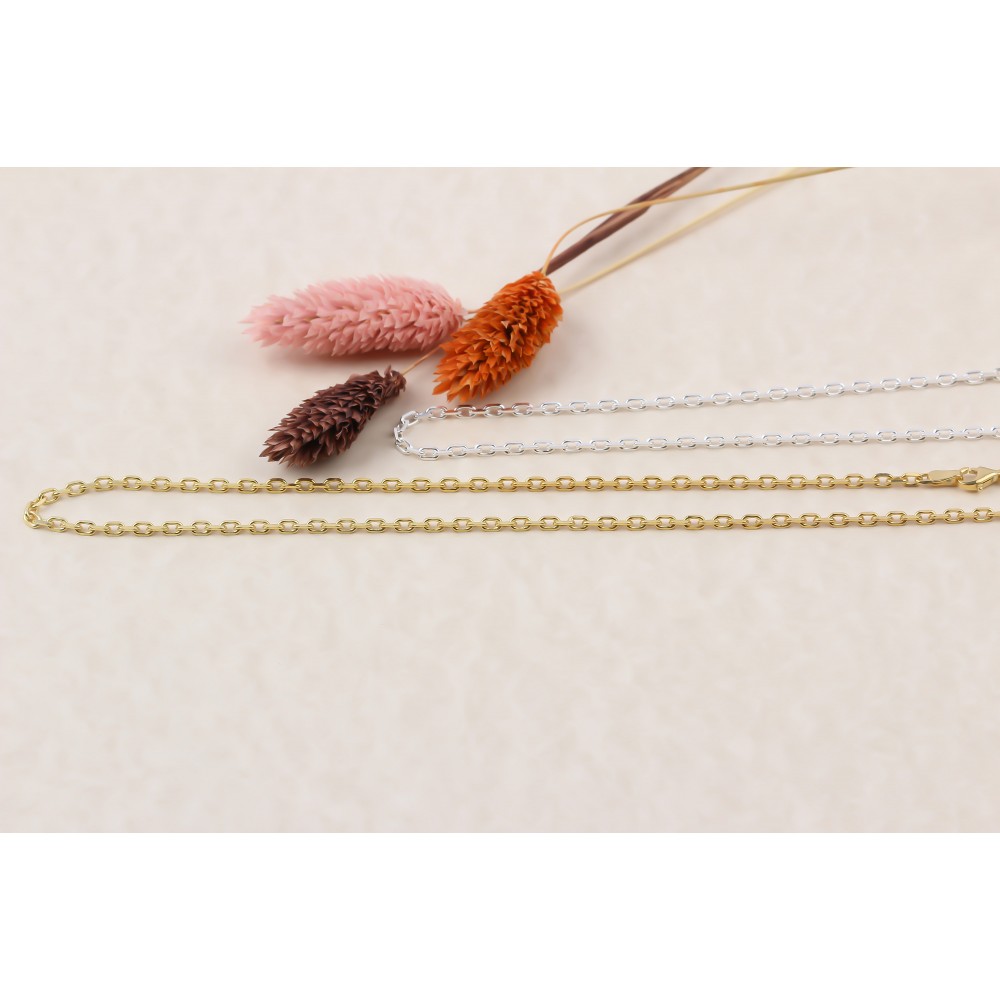 Glorria 925k Sterling Silver Chain Necklace Glorria 925k Sterling Silver Chain Necklace