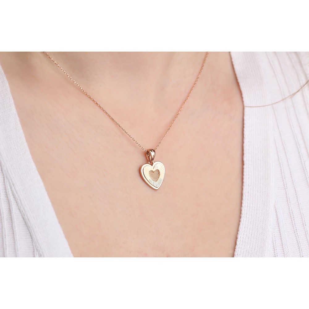 Glorria 925k Sterling Silver Heart Necklace