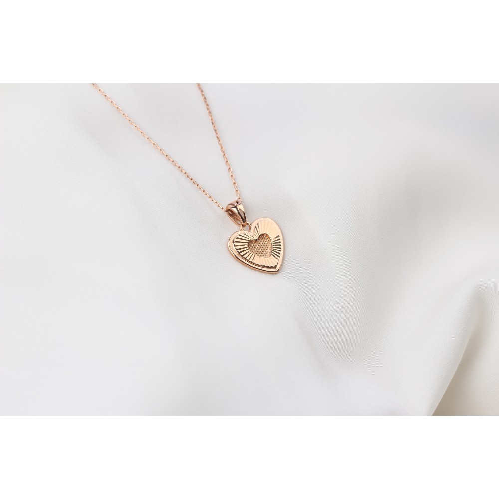Glorria 925k Sterling Silver Heart Necklace Glorria 925k Sterling Silver Heart Necklace