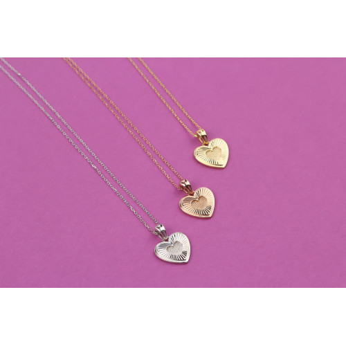 Glorria 925k Sterling Silver Heart Necklace Glorria 925k Sterling Silver Heart Necklace