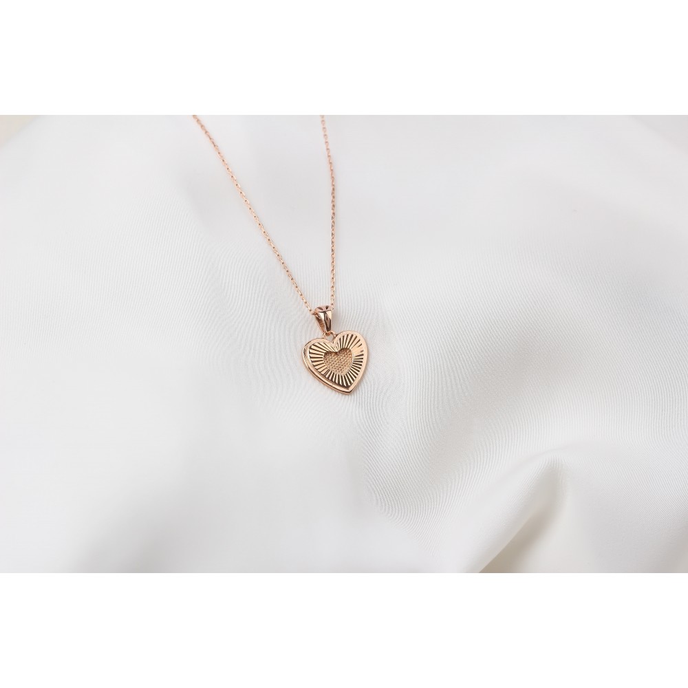 Glorria 925k Sterling Silver Heart Necklace Glorria 925k Sterling Silver Heart Necklace