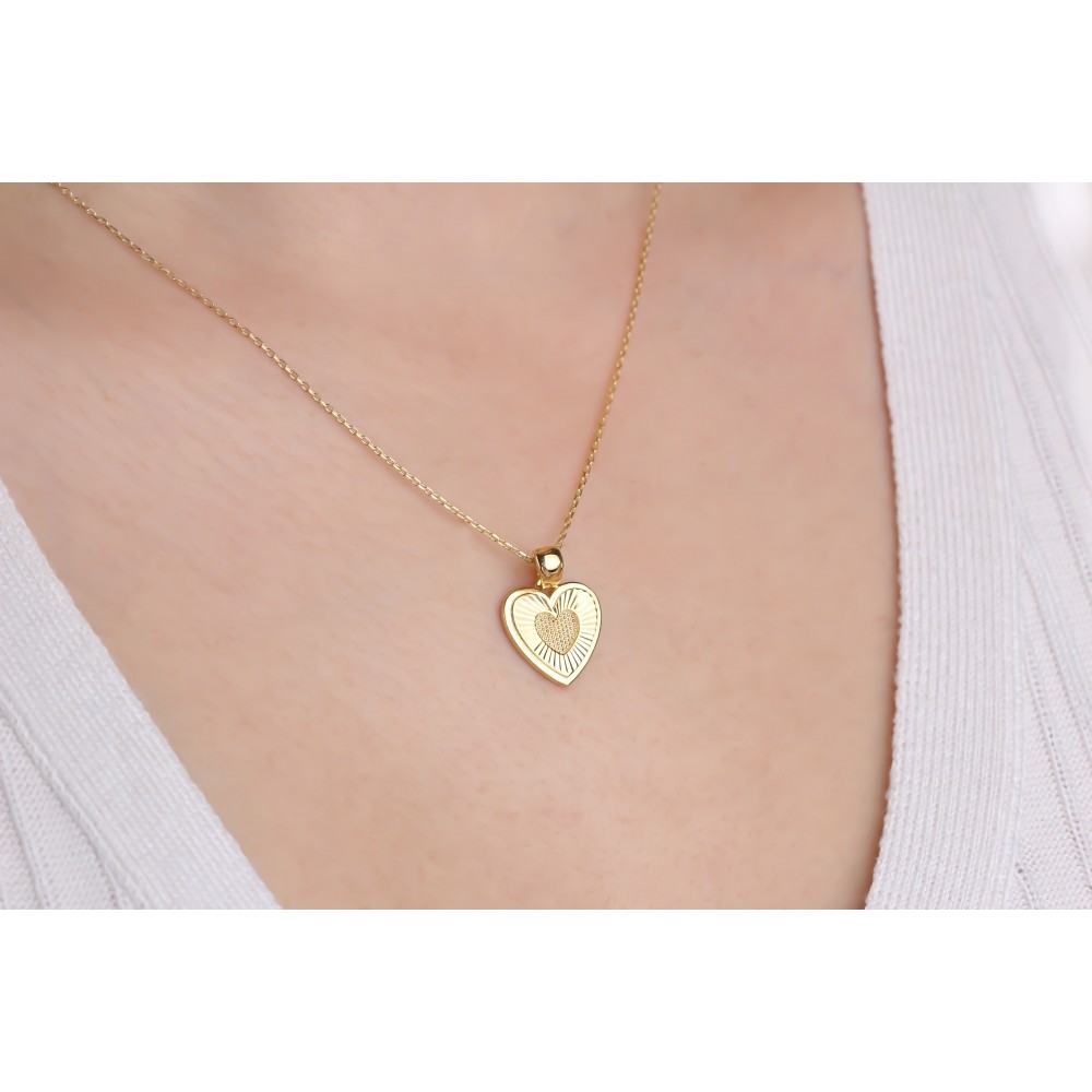 Glorria 925k Sterling Silver Heart Necklace Glorria 925k Sterling Silver Heart Necklace