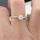 Glorria 14k Solid Gold Baguette Solitaire Ring