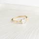 Glorria 14k Solid Gold Baguette Solitaire Ring