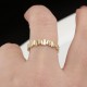 Glorria 14k Solid Gold Stone-Set Asymmetrical Ring