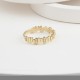 Glorria 14k Solid Gold Stone-Set Asymmetrical Ring