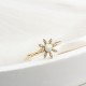 Glorria 14k Solid Gold Stone-Set Enamel Flower Ring