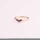 Glorria 14k Solid Gold Pink Stone Heart Ring