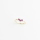 Glorria 14k Solid Gold Pink Stone Heart Ring