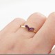 Glorria 14k Solid Gold Pink Stone Heart Ring