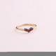 Glorria 14k Solid Gold Pink Stone Heart Ring
