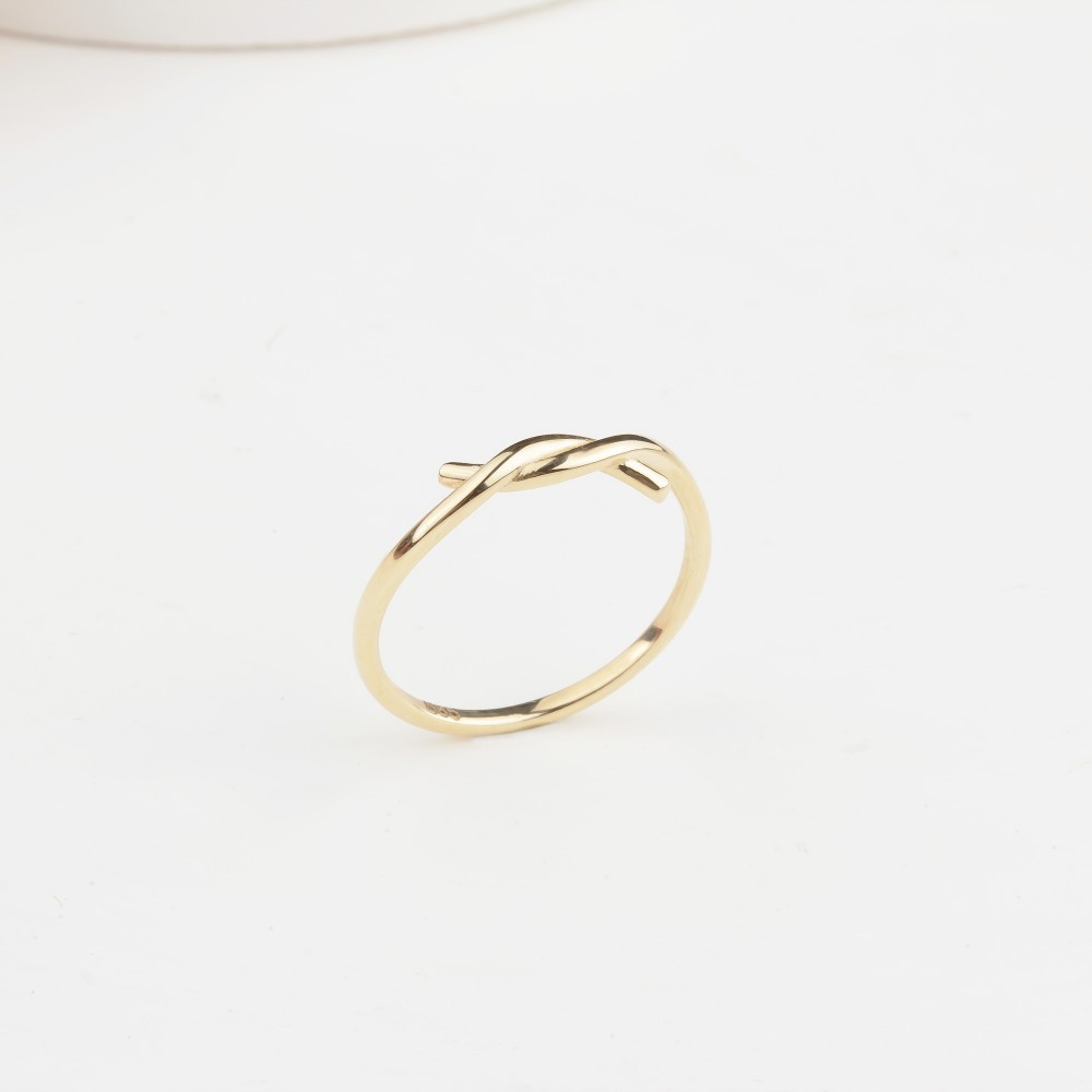 Glorria 14k Solid Gold Knot Ring