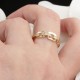 Glorria 14k Solid Gold Stone-Set Chain Ring