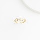 Glorria 14k Solid Gold Stone-Set Chain Ring