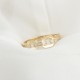 Glorria 14k Solid Gold Stone-Set Chain Ring