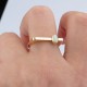 Glorria 14k Solid Gold White Opal Stone Ring