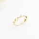 Glorria 14k Solid Gold Stone-Set Asymmetrical Ring