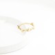 Glorria 14k Solid Gold Stone-Set Asymmetrical Ring
