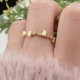 Glorria 14k Solid Gold Stone-Set Asymmetrical Ring