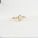 Glorria 14k Solid Gold Stone-Set Retro Ring