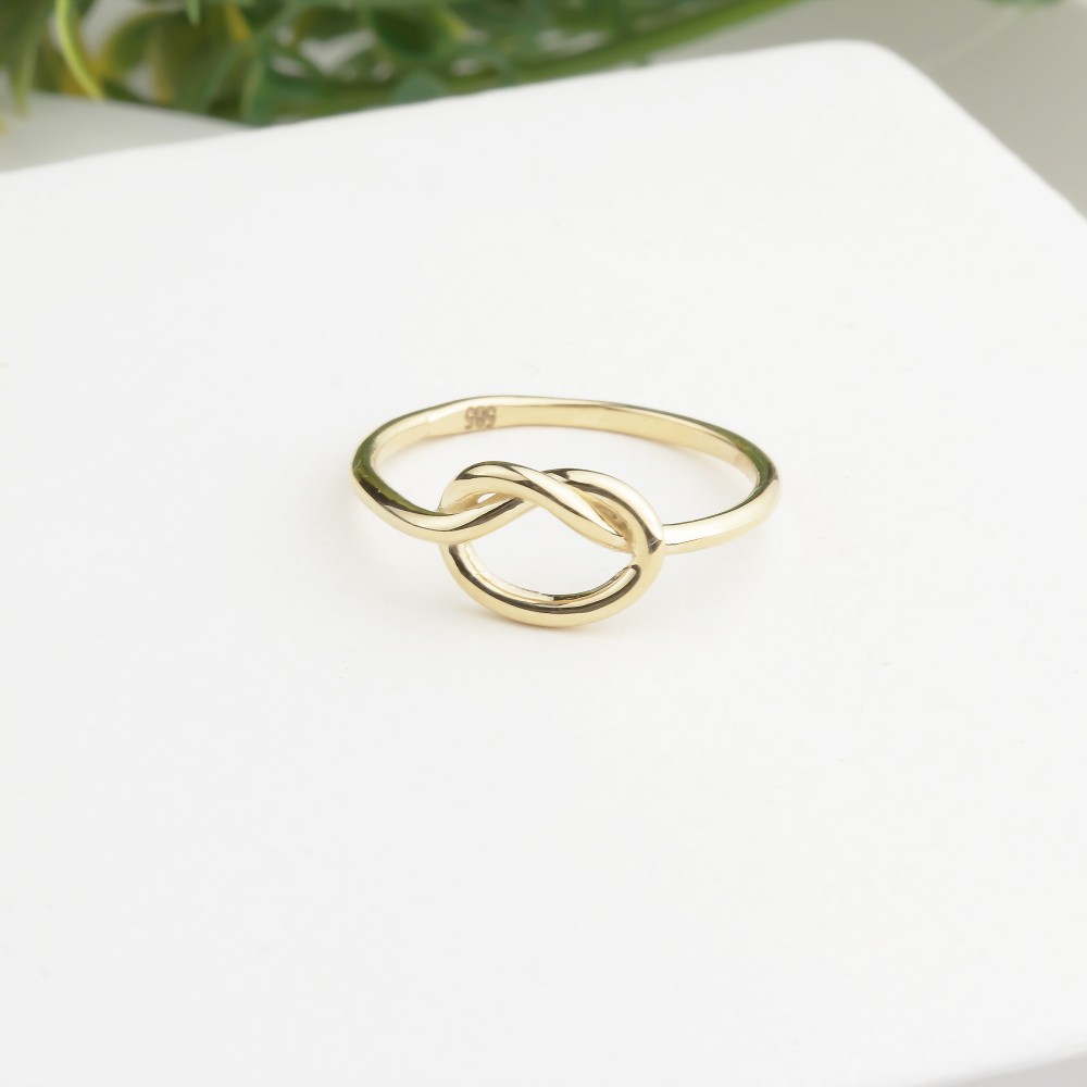 Glorria 14k Solid Gold Knot Ring