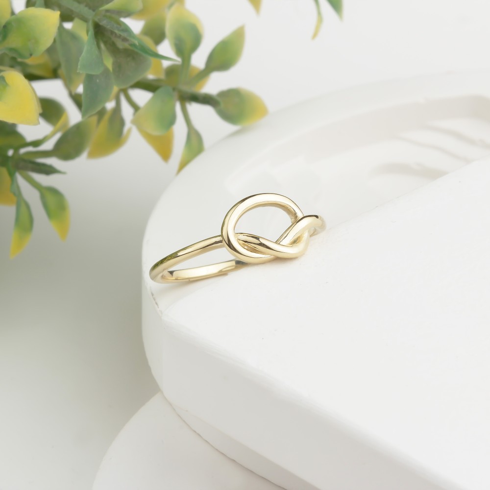 Glorria 14k Solid Gold Knot Ring
