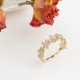 Glorria 14k Solid Gold Stone-Set Flower Ring